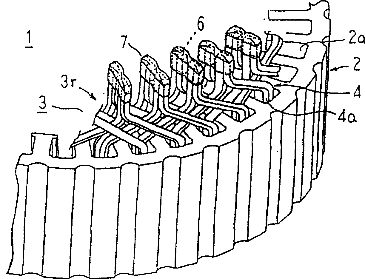 Stator of slewing electric machine