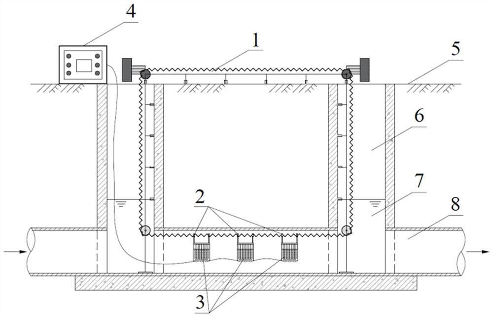 Multi-stage biochemical treatment system for pollution control at the source of drainage pipes