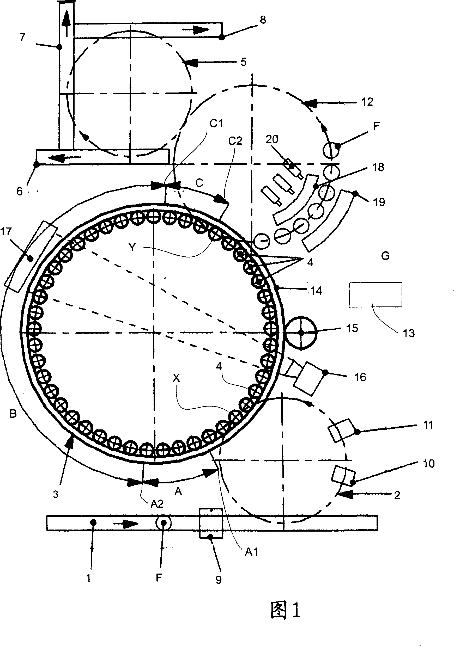 Method and device for inspecting containers