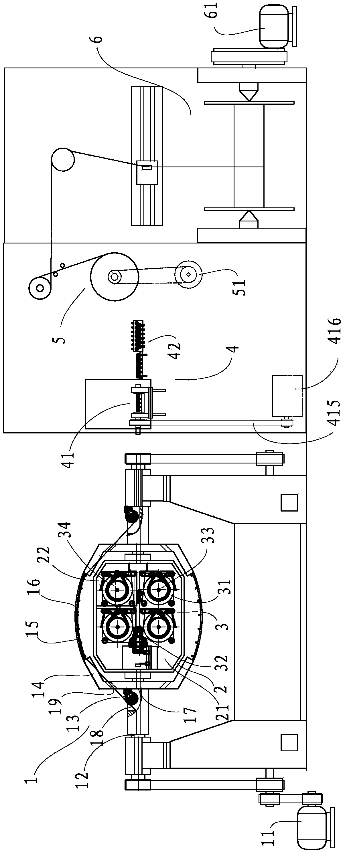 Cable-type welding wire double-twisting stranding machine