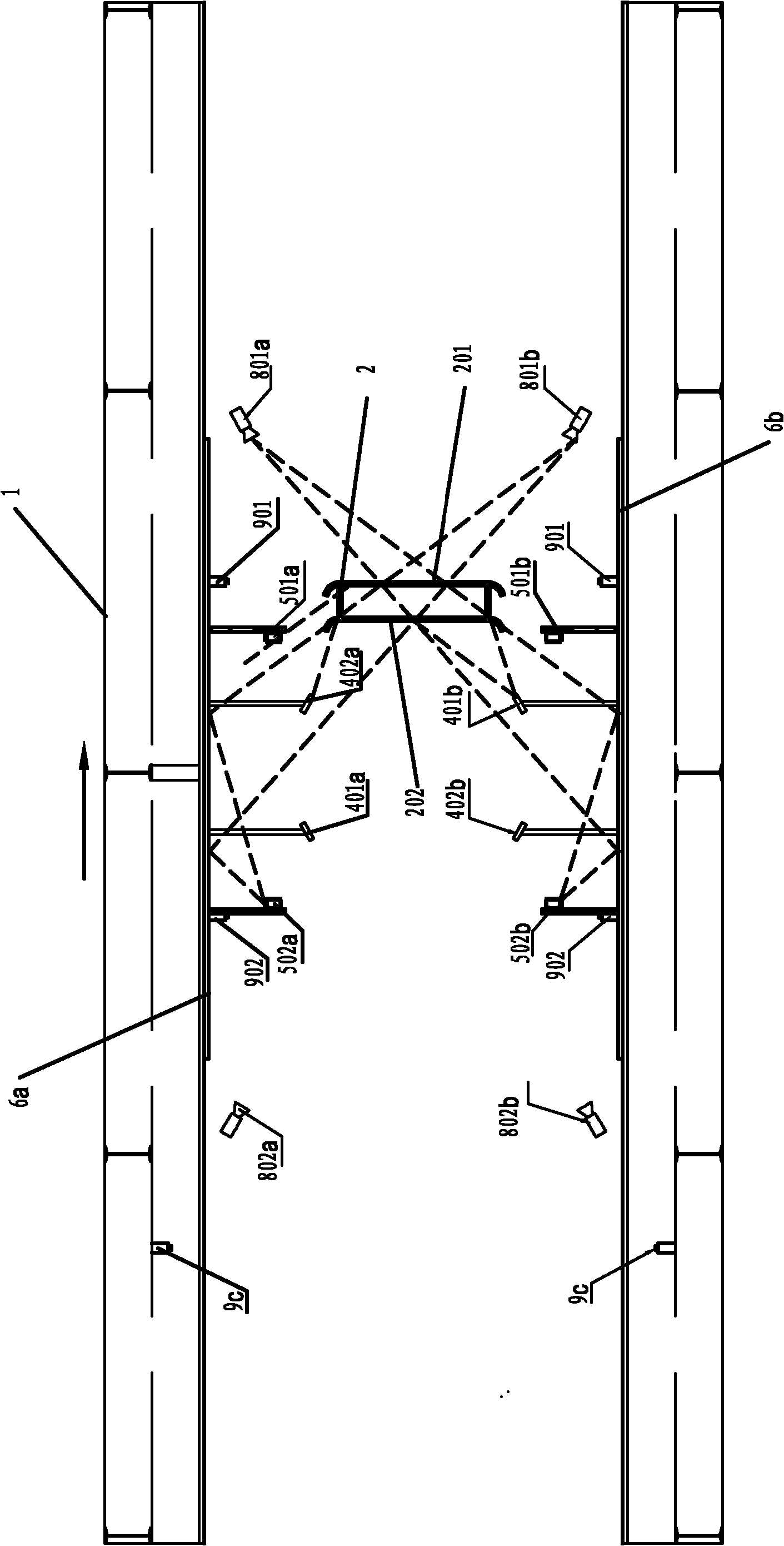 Device for automatically detecting abrasion of pantograph pan of locomotive online