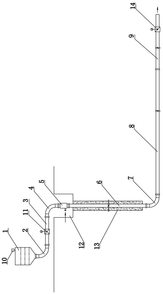 Filling slurry low-resistance free-flow pipeline conveying system