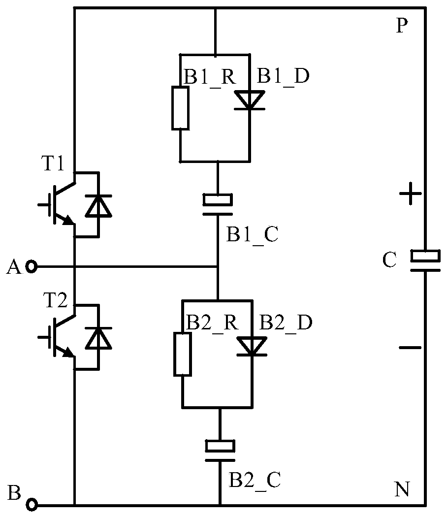 A snubber circuit for a half-full-bridge sub-module of a modular multilevel converter