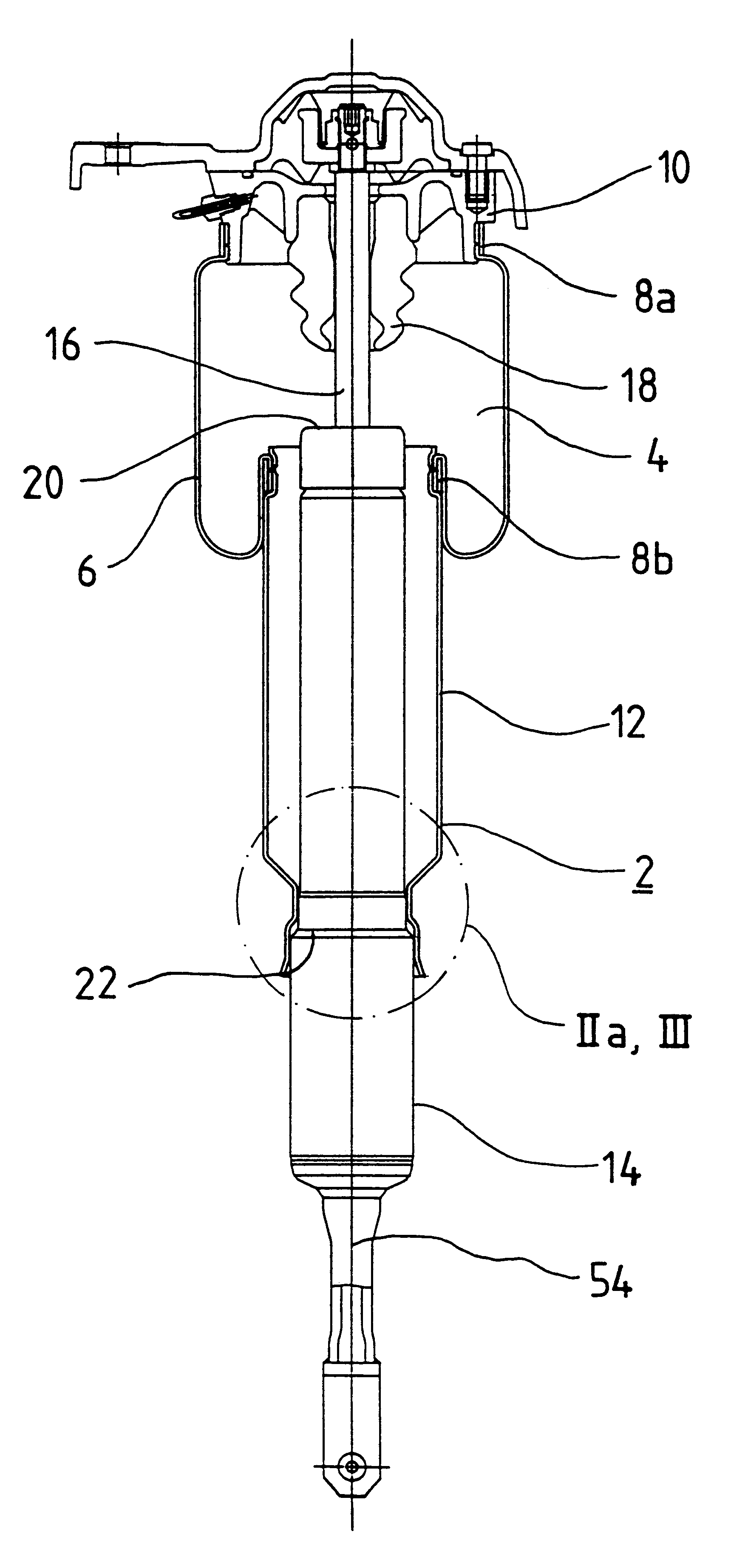 Compressed-air landing strut and method for its manufacture