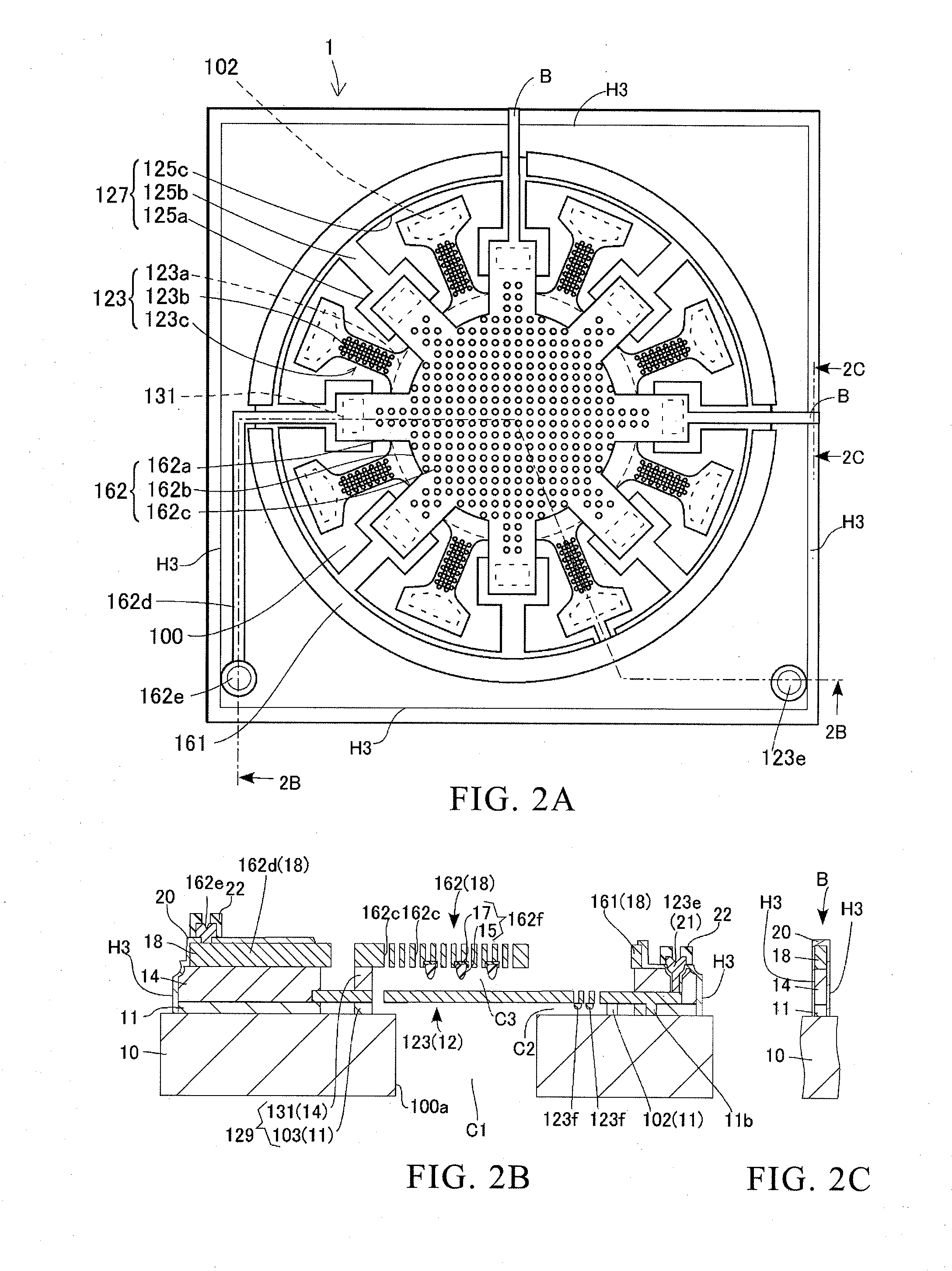 Condenser microphone array chip