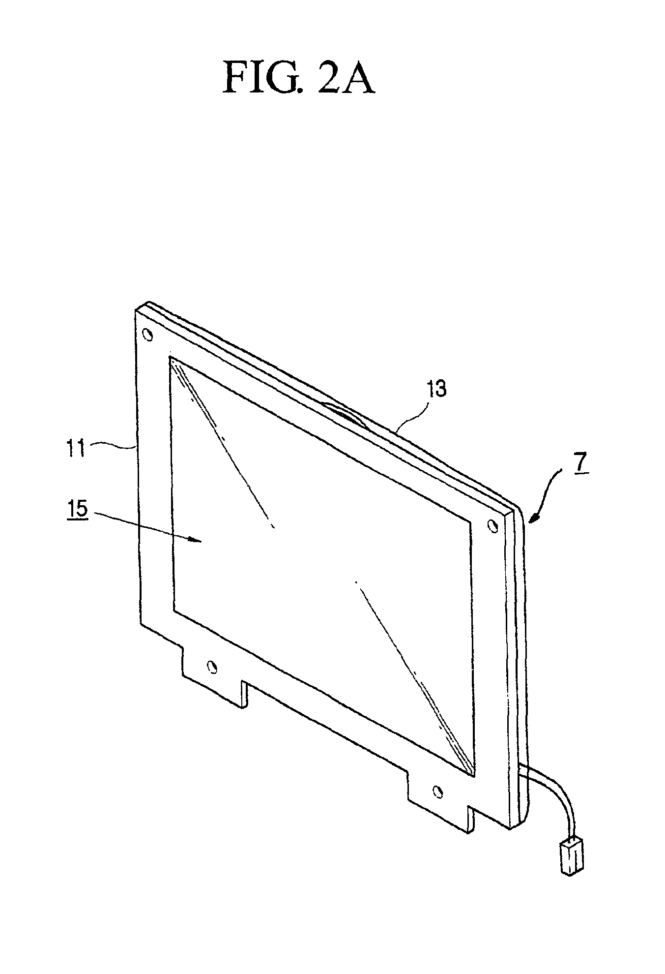 Displaying apparatus with flat panel