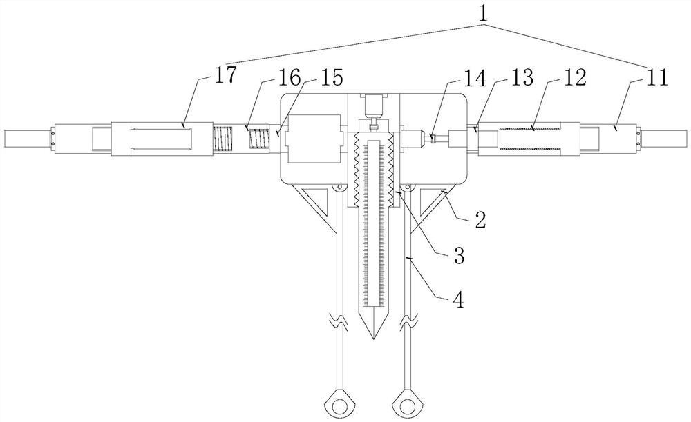 A high-altitude deflection measuring device for I-shaped large plate beams