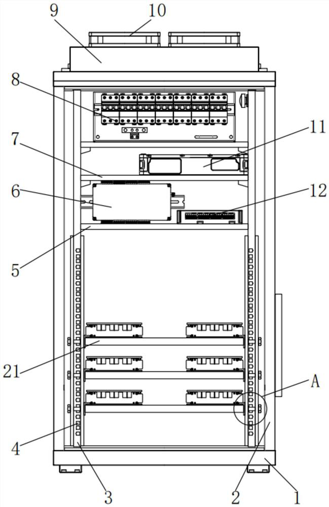 Server convenient for data line arrangement and classification and used for Internet science and technology service