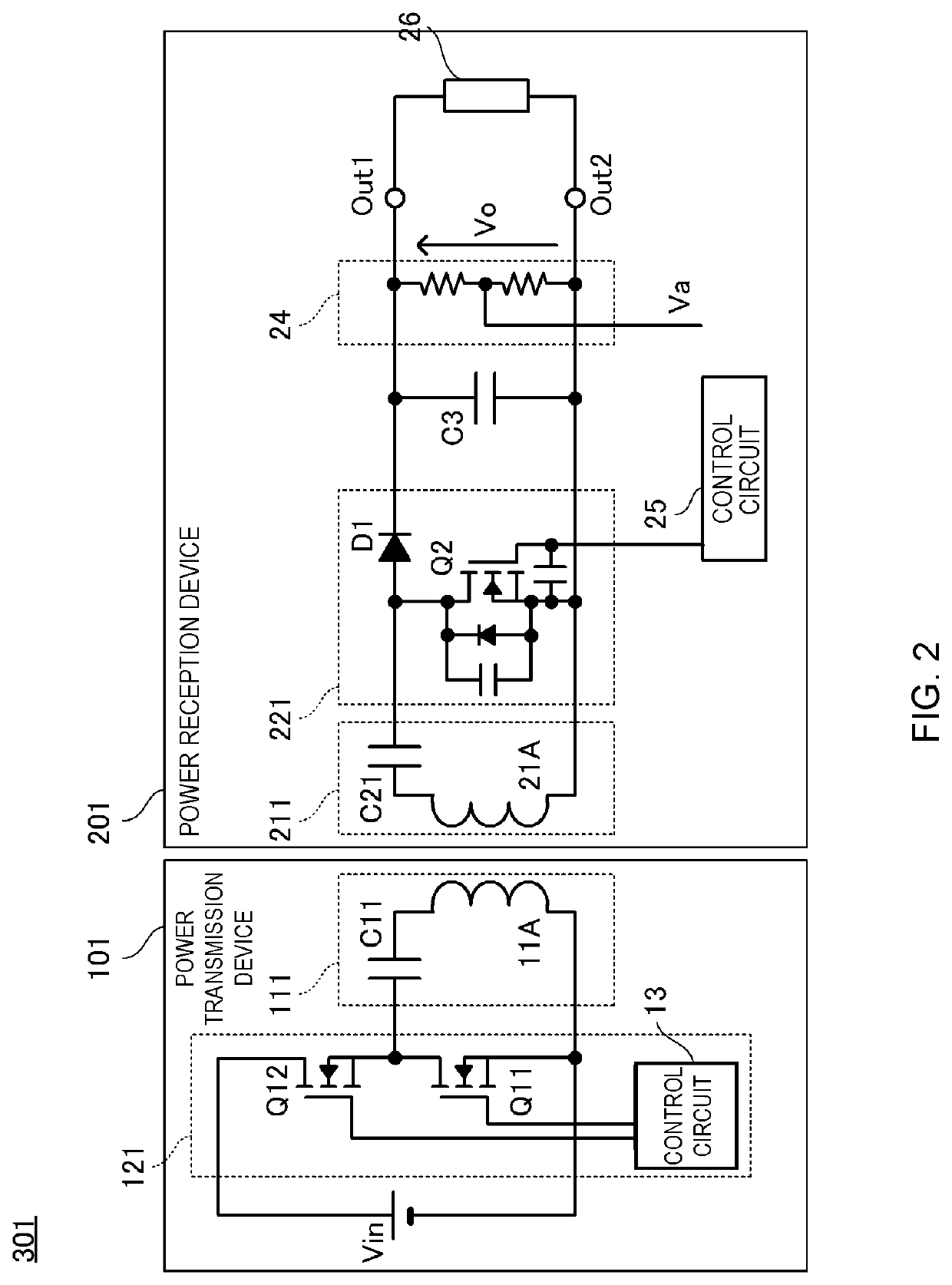 Power reception device and power transmission device