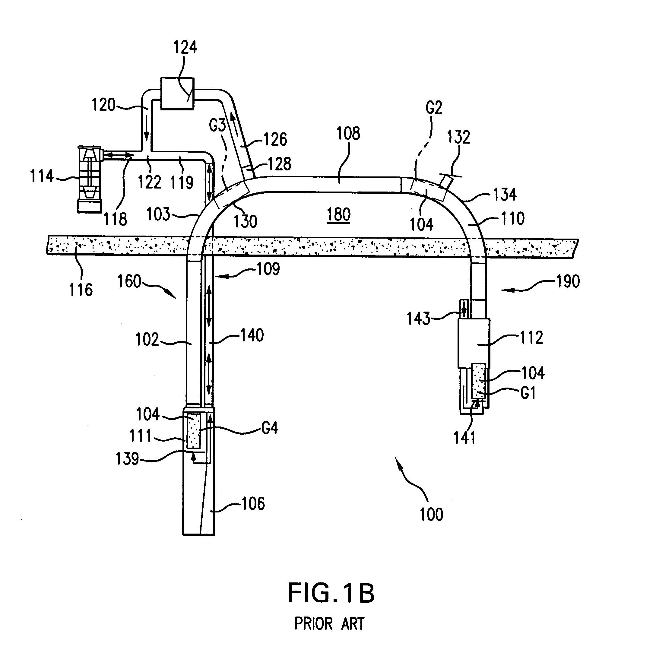 Carrier transportation system with brake valve device proximate to a carrier receiver