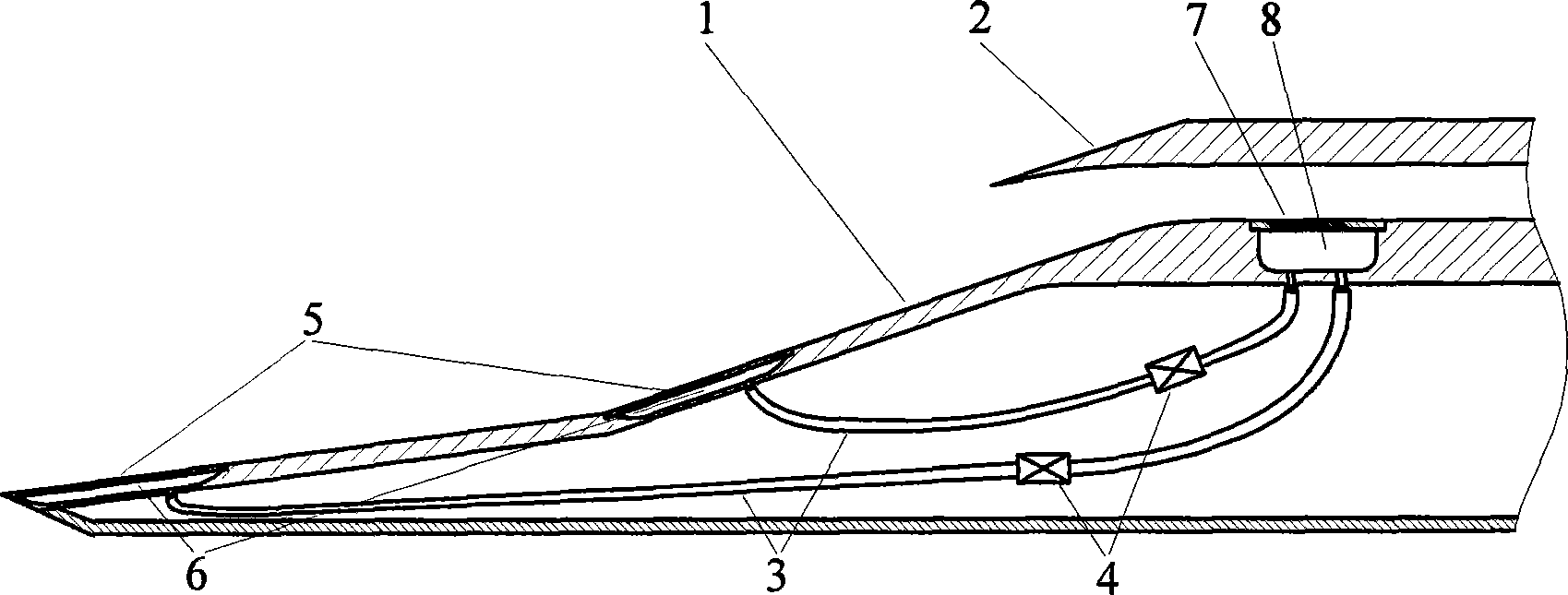 Fixed geometrical supersonic-speed and high supersonic-speed adjusting air inlet