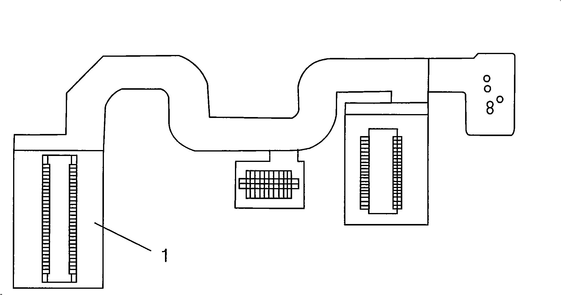 Shielding and earthing structure of flexible circuit board