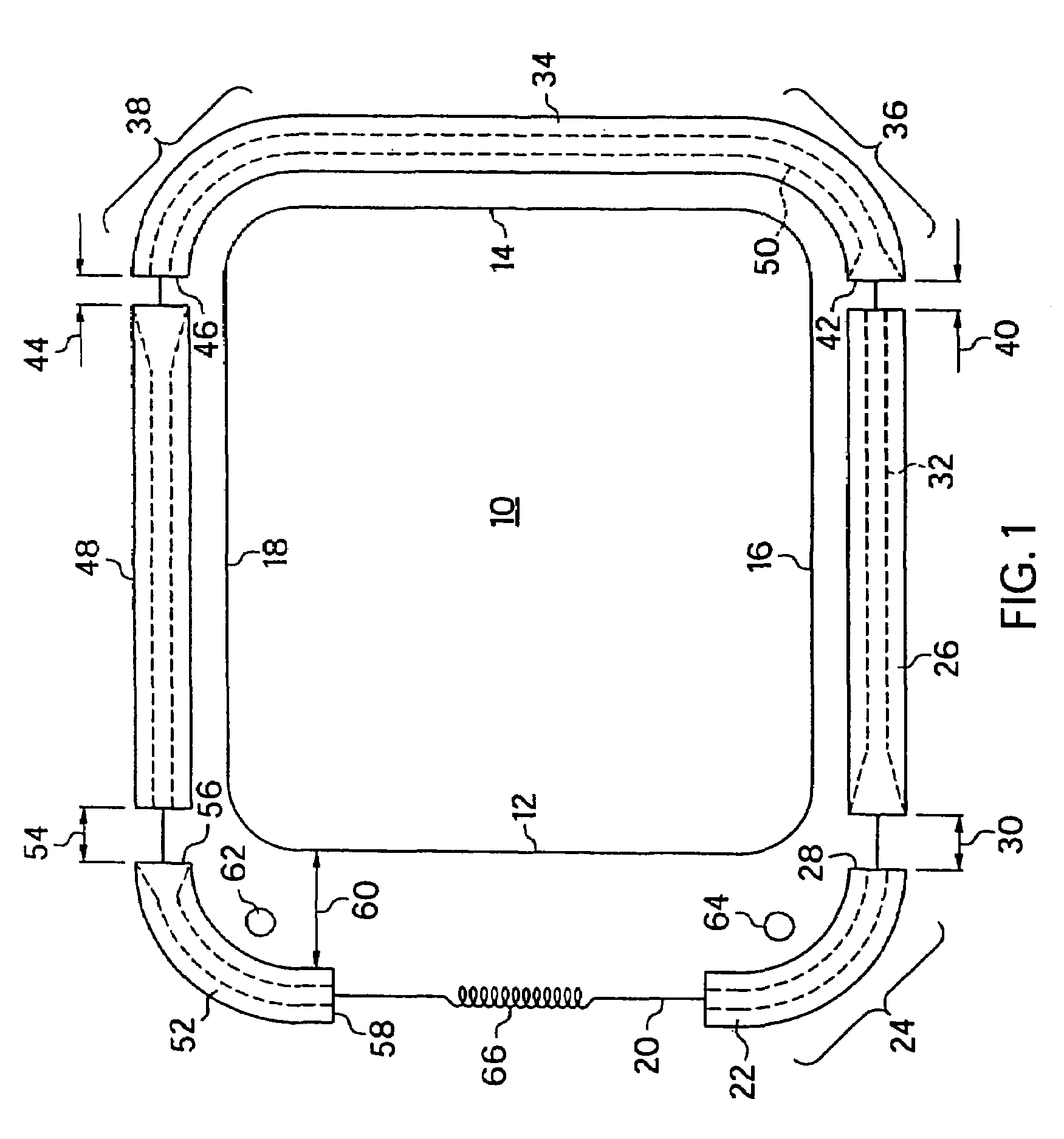 Wide aperture wire tracking with partition