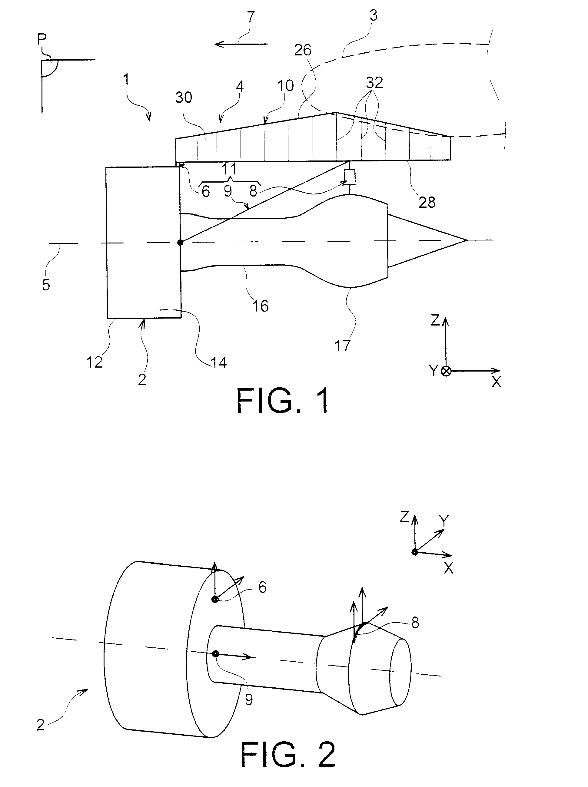 Attachment pylon for aircraft having a rear engine attachment beam offset from the caisson
