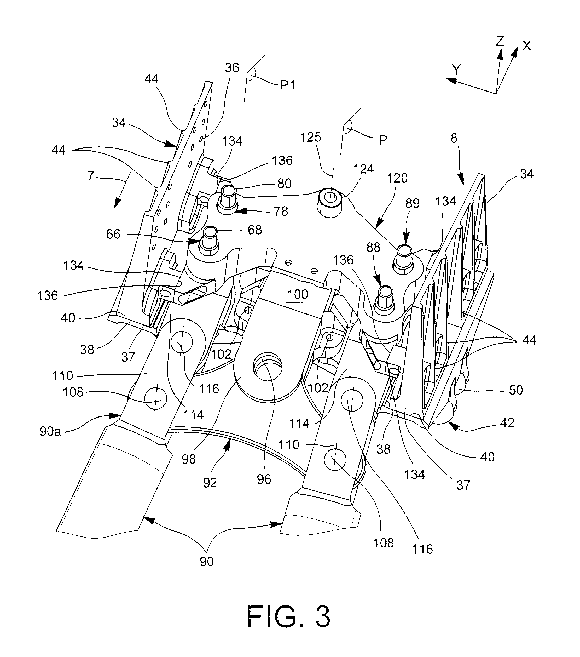 Attachment pylon for aircraft having a rear engine attachment beam offset from the caisson