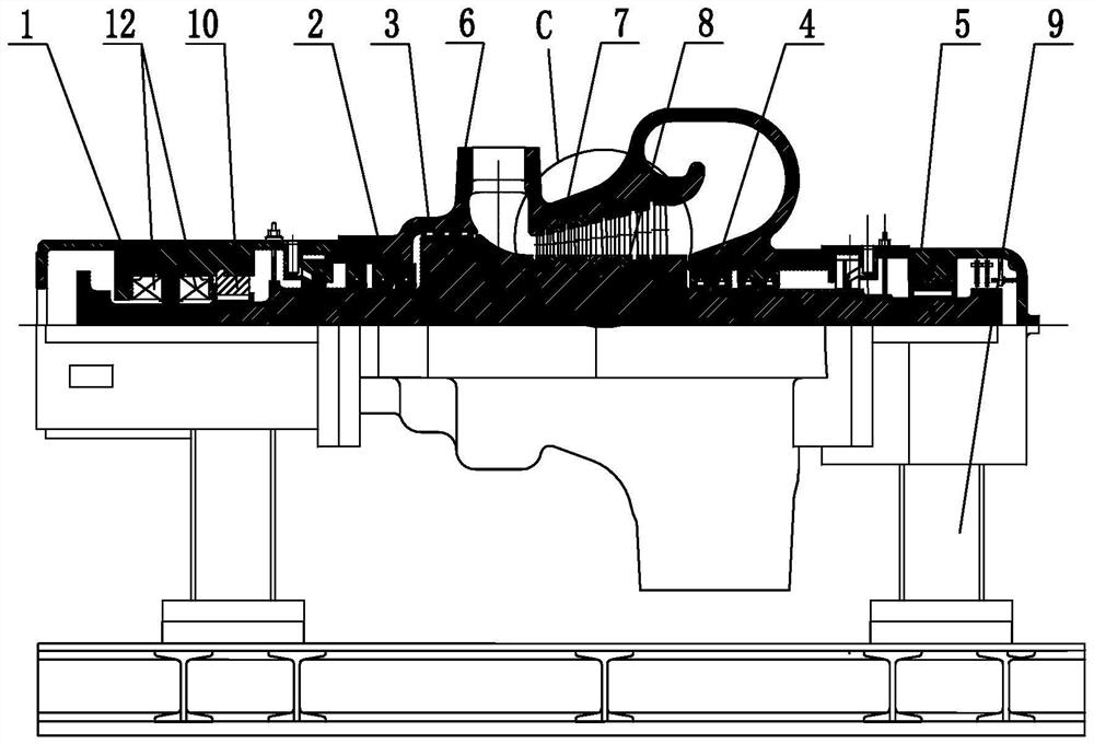 Axial-flow turbine for 2MW ORC waste heat utilization system