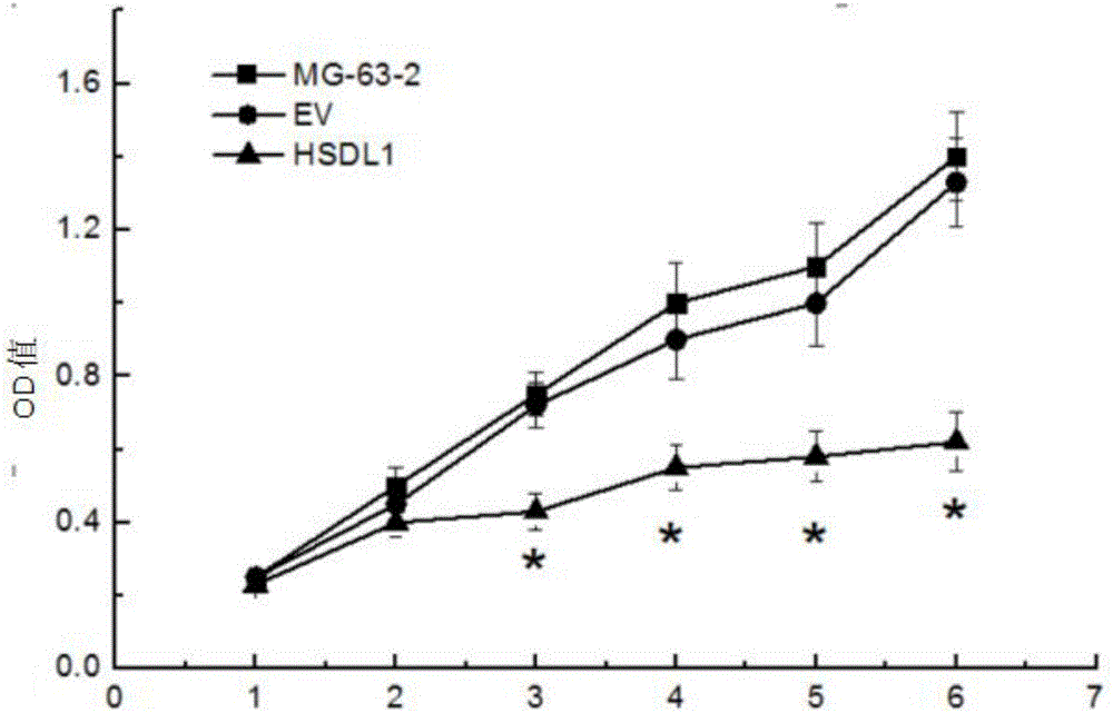 Application of HSDL1 to diagnosis and treatment of osteosarcoma