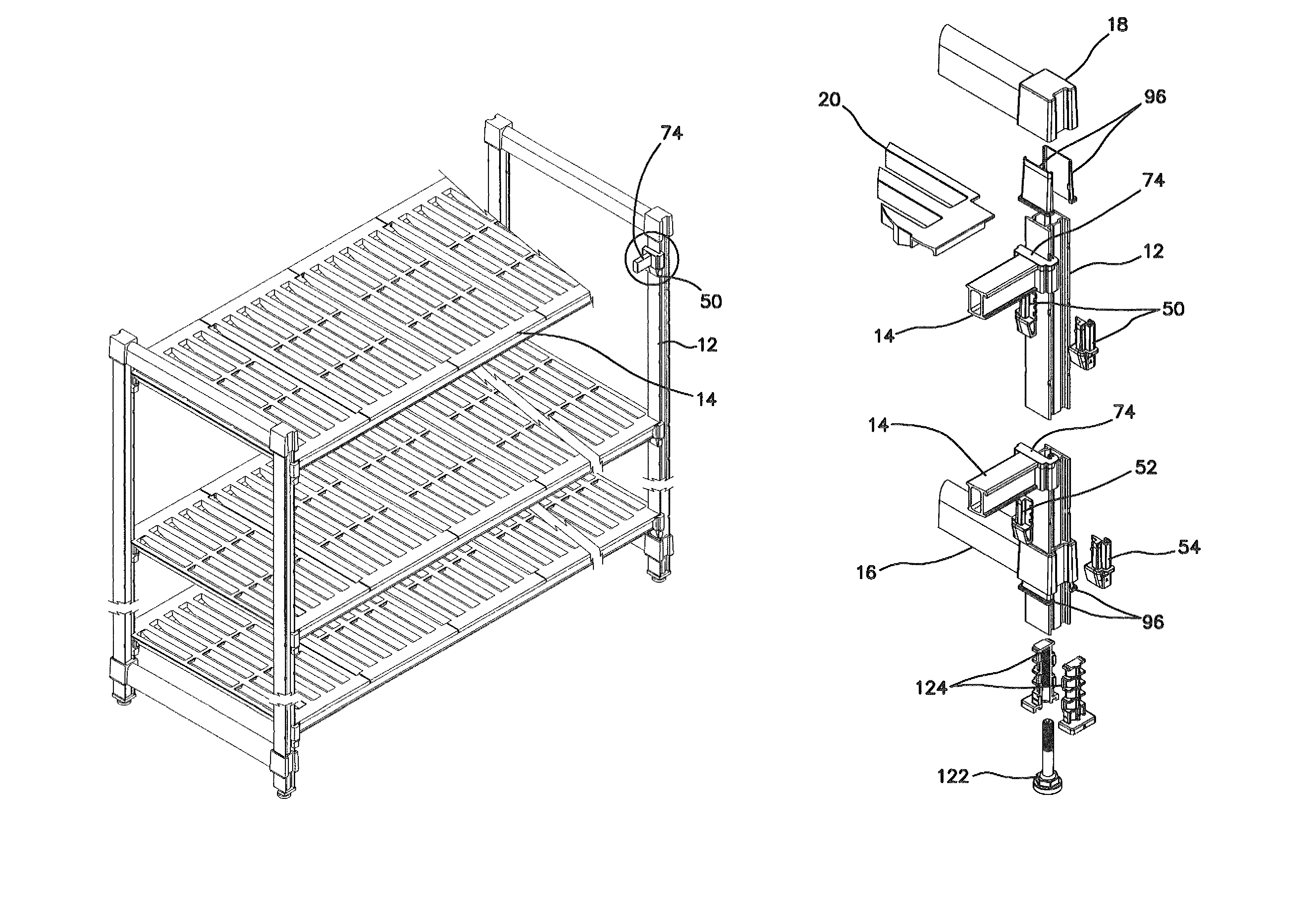 Scalable shelving system