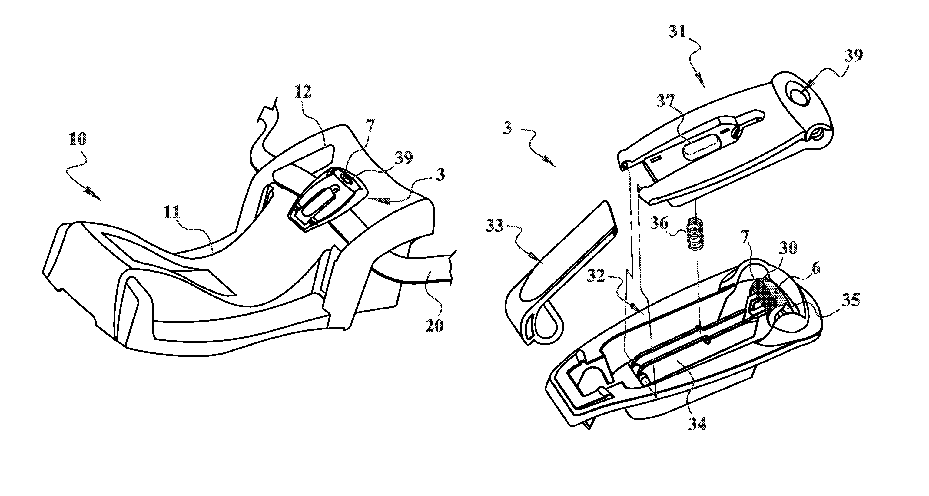 Base retaining system with a belt tension indicator