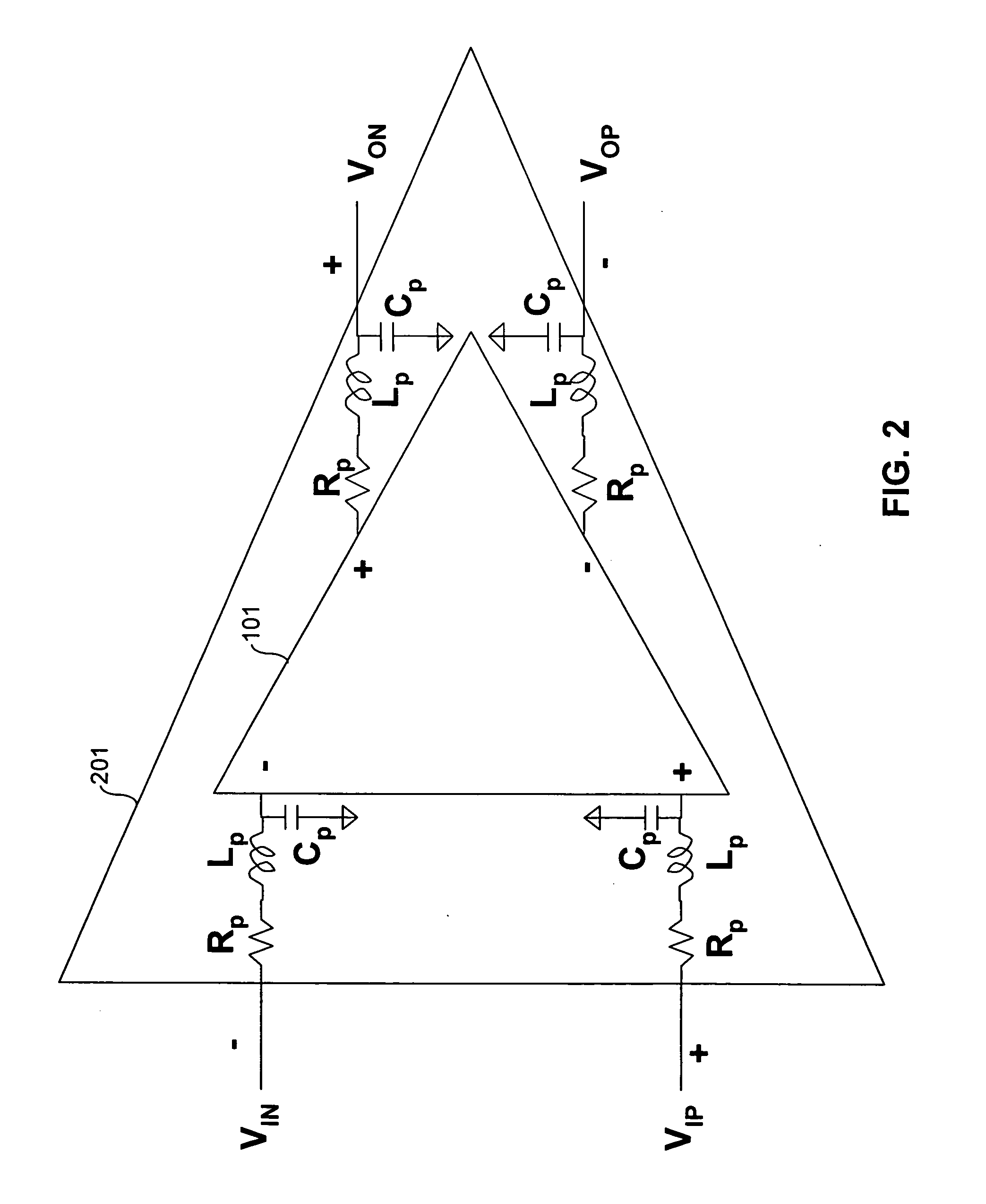 On-chip amplifier/line driver compensation circuit