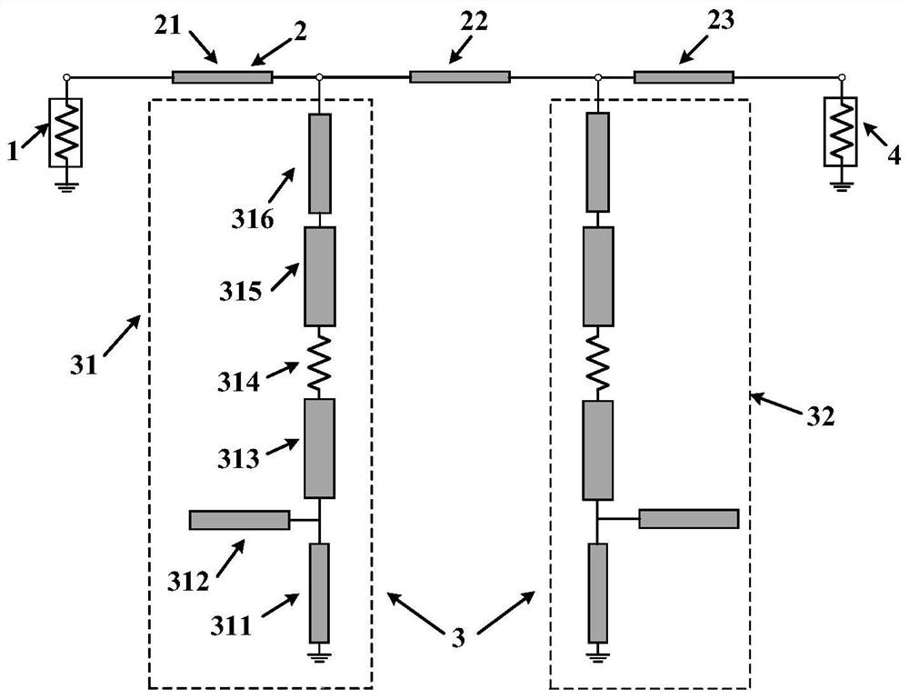 Broadband microwave circuit with low insertion loss and flat negative group delay characteristics