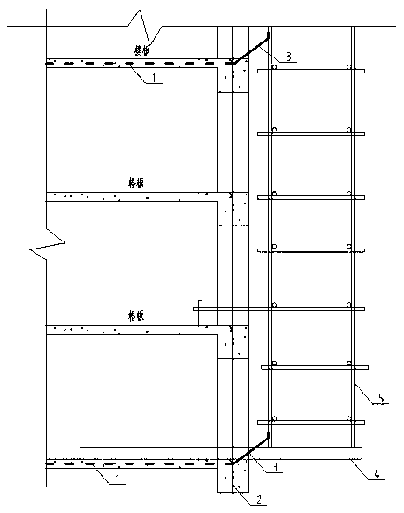 Lightning protection construction method for cantilever scaffold of high-rise building