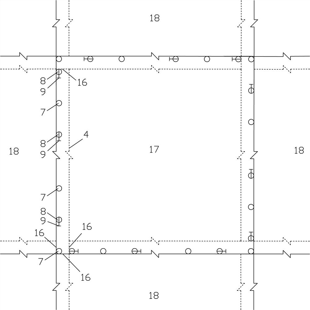 Plunge pool bottom plate joint water stop structure and construction method