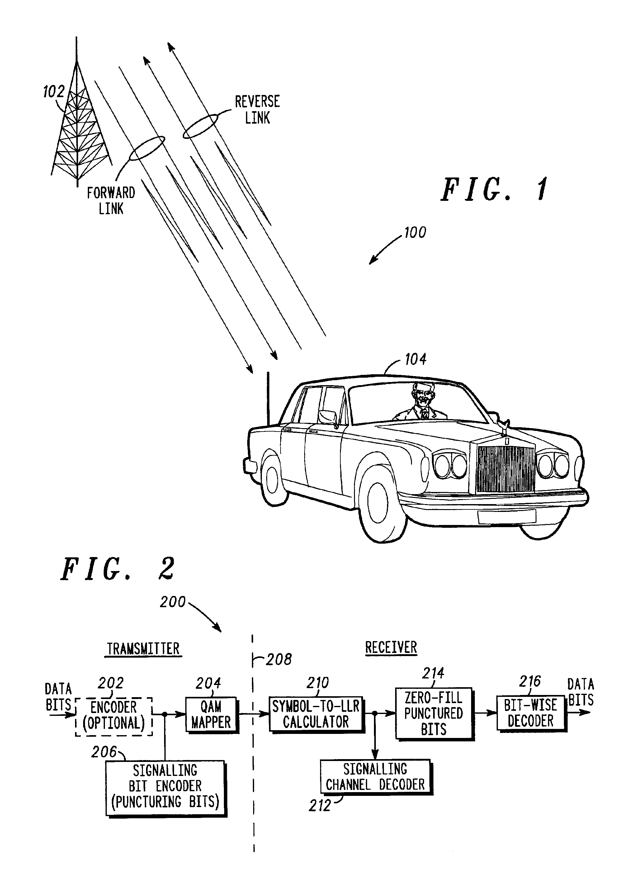 Method and apparatus for adaptive signaling in a QAM communication system