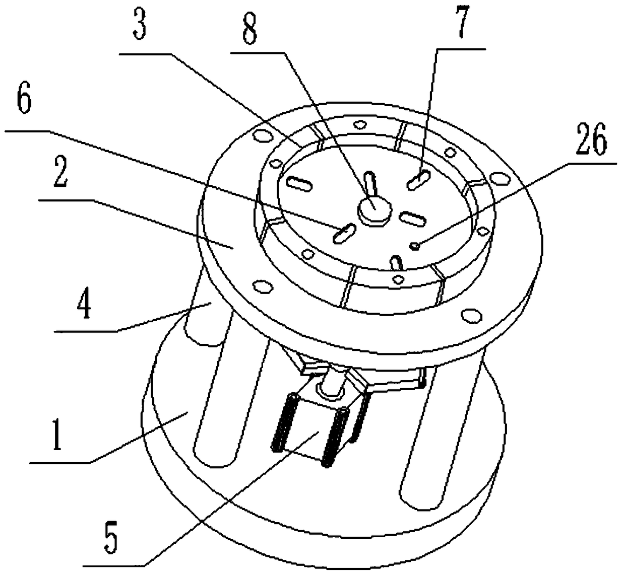 Clamp tool for scroll plate milling and using method thereof