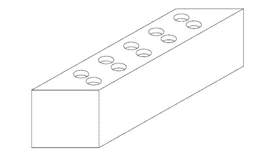 Aluminum cell cathode carbon block with cylindrical grooves on upper surface and manufacturing method of aluminum cell cathode carbon block