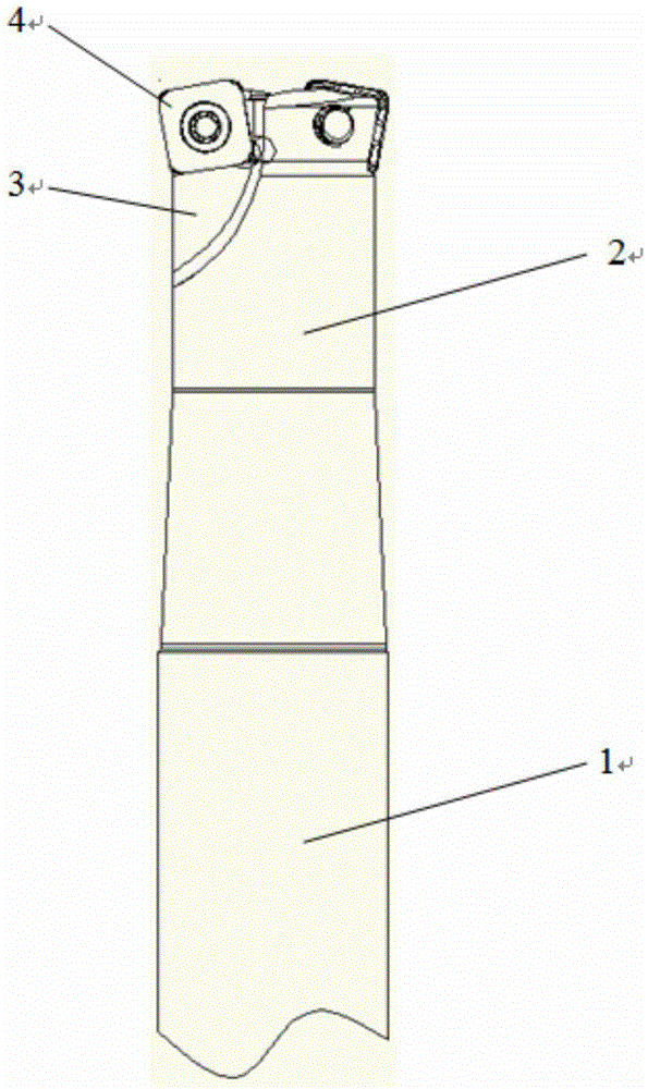 Negative rake milling cutter for milling carbon fiber enhanced silicon carbide ceramic matrix (C/Si) composite materials