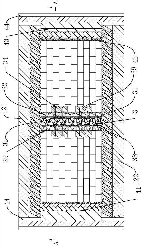 Infilled wall structure of steel-concrete structure building and construction method thereof