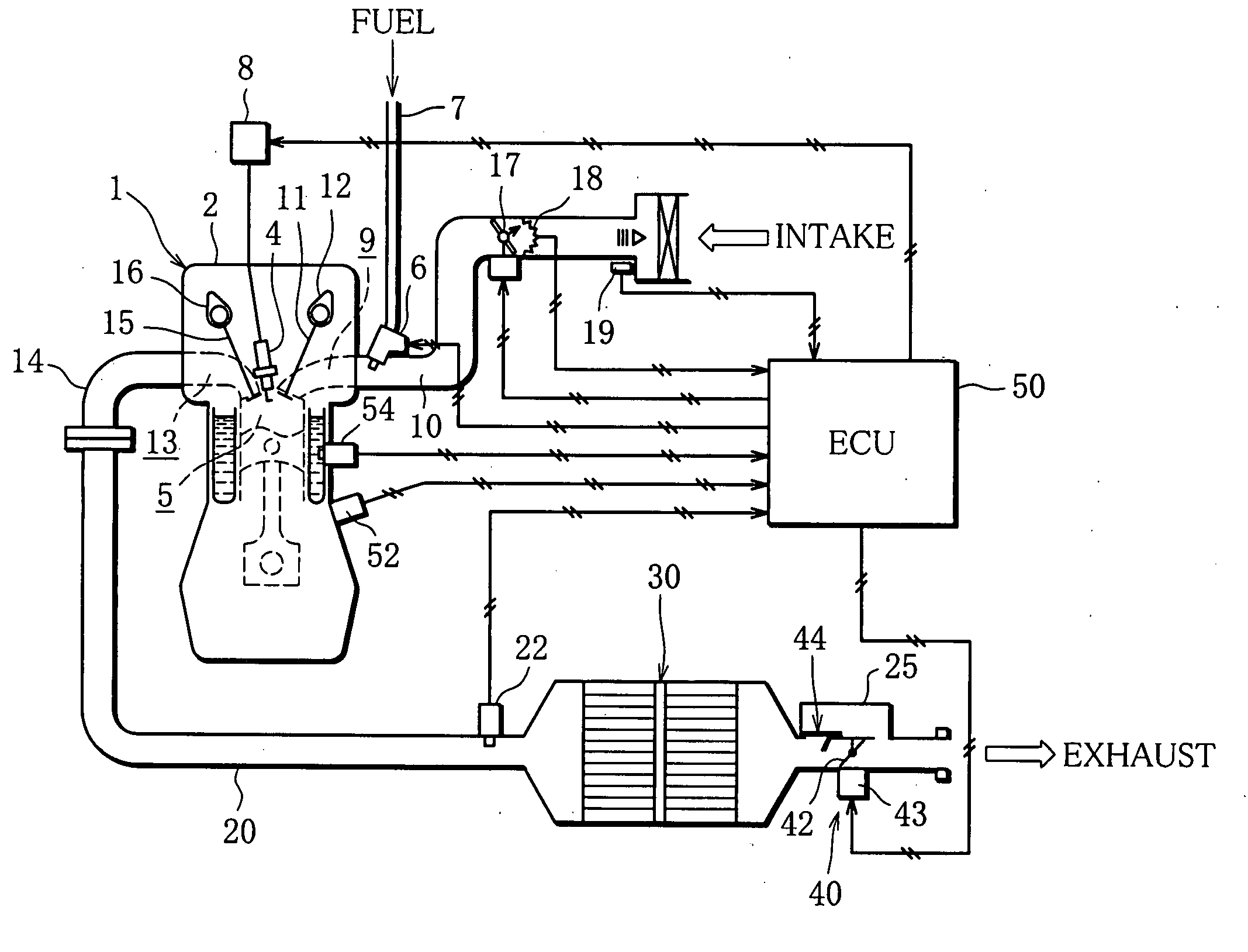 Exhaust pressure-raising device for an internal combustion engine