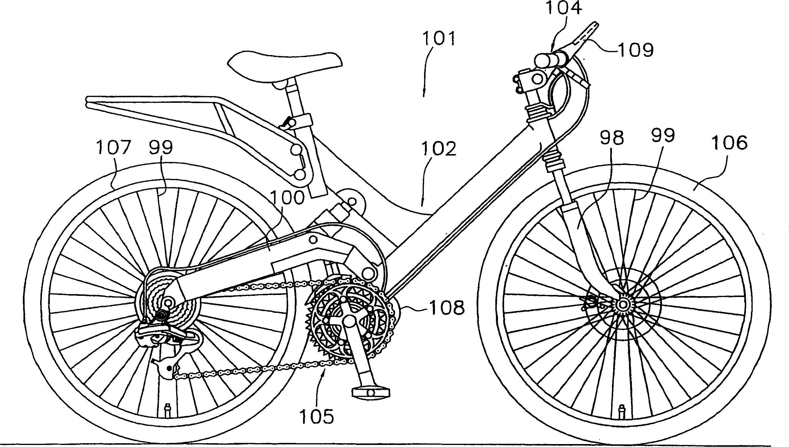 Hub generator for bicycle