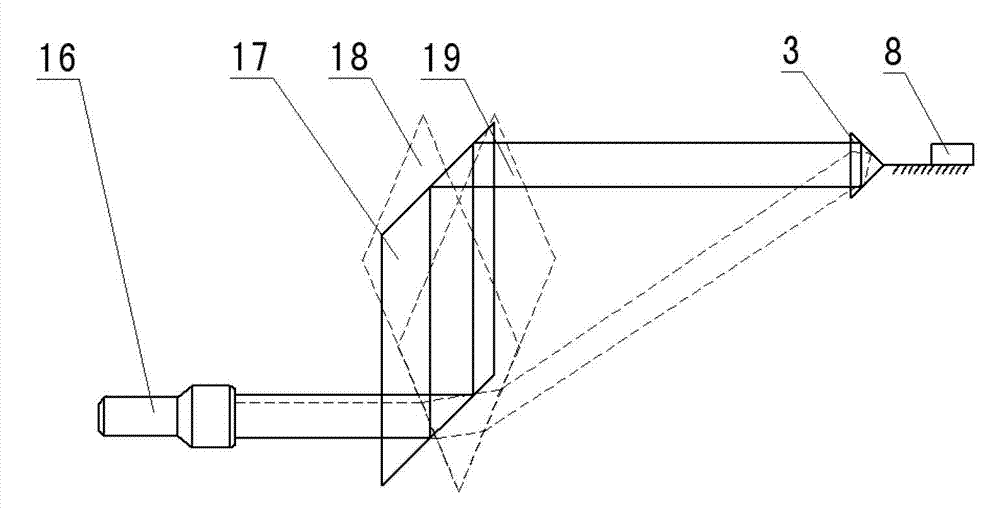 Right-angle reflecting prism ridge high-precision leveling device and leveling method thereof