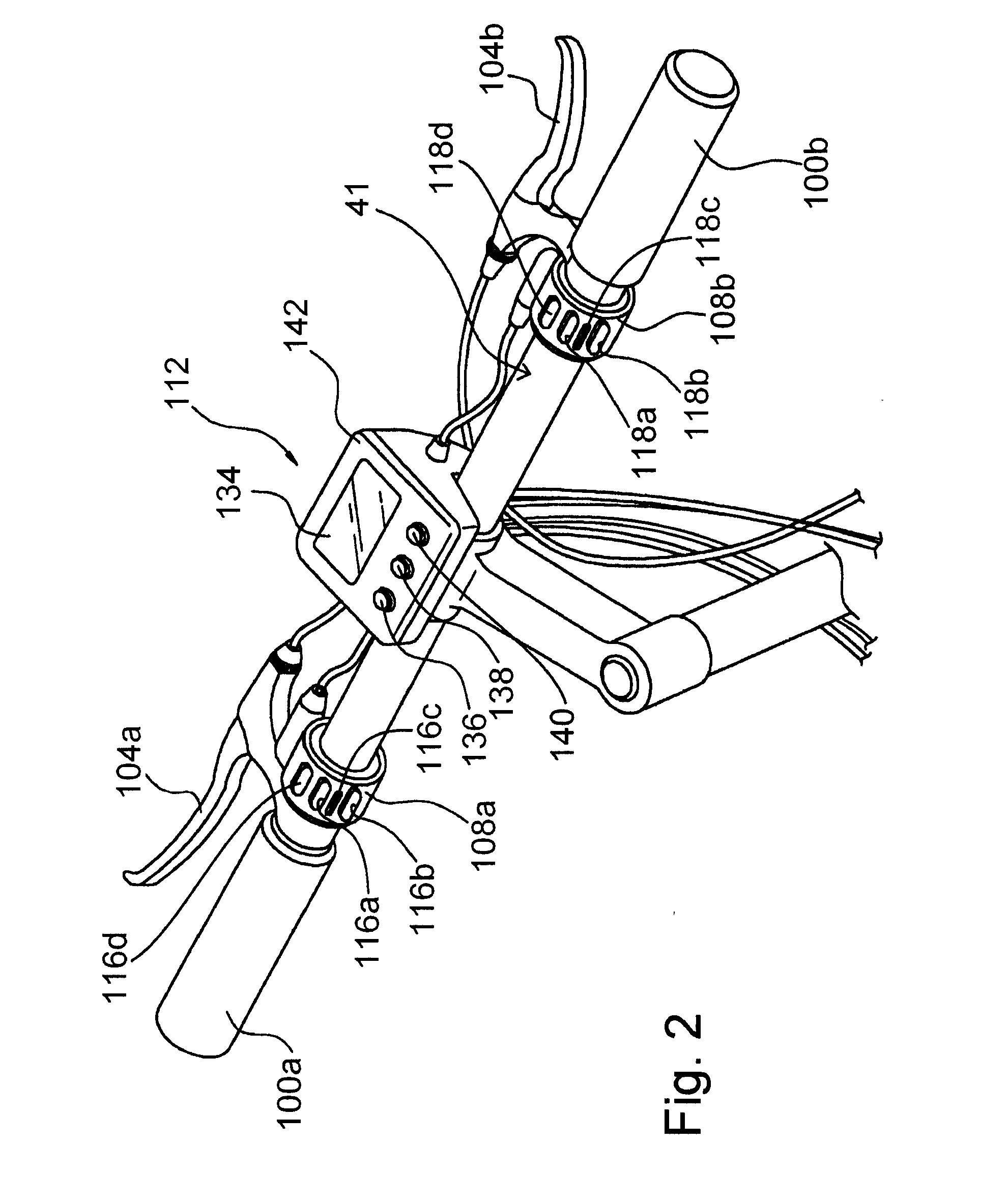 Apparatus for controlling multiple bicycle operating characteristics