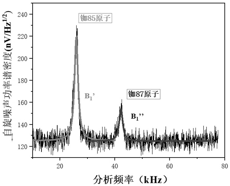 Spin noise spectrum-based calibration device for measuring weak field by Hall magnetometer