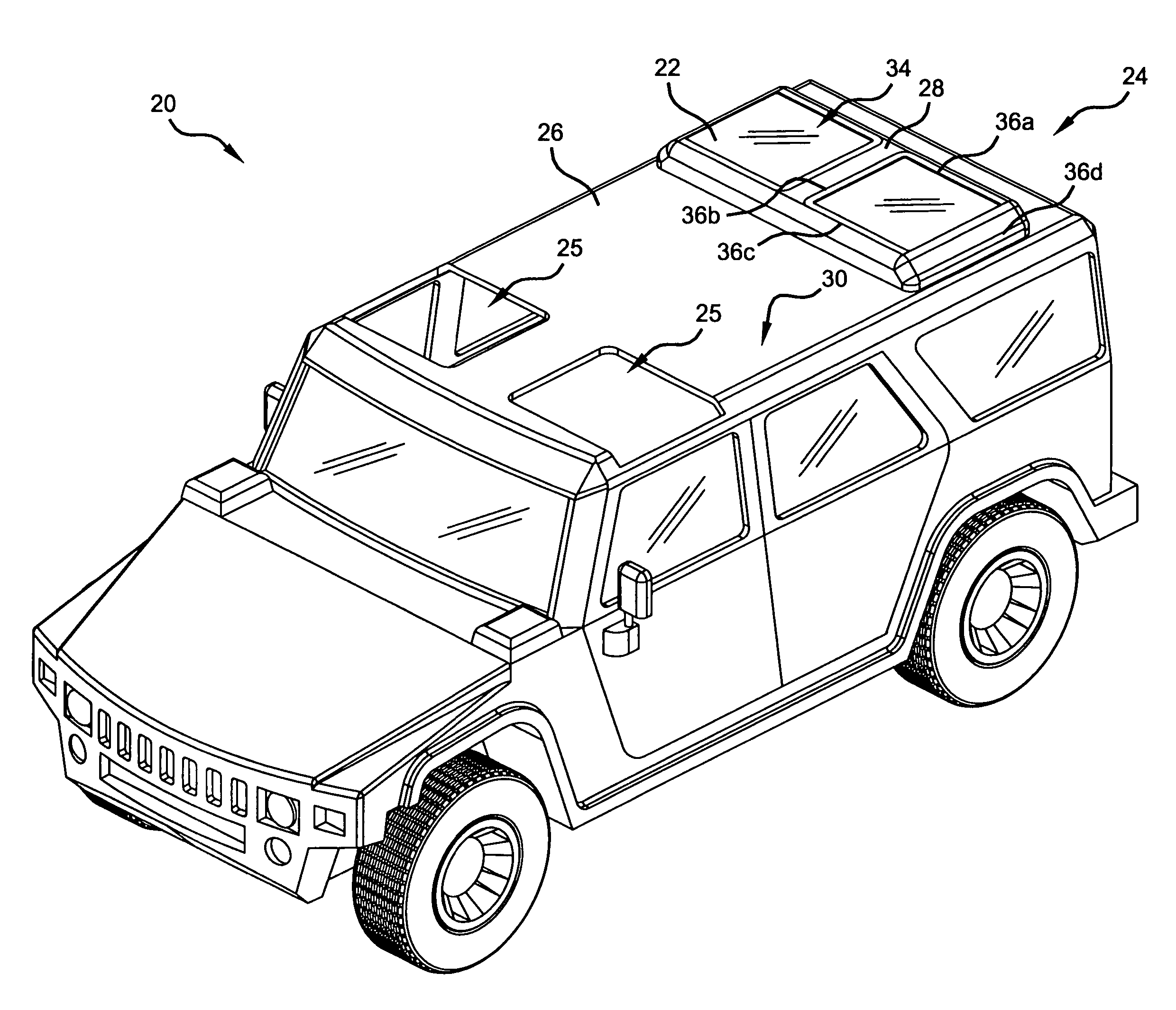Removable T-top stowage on roof rack