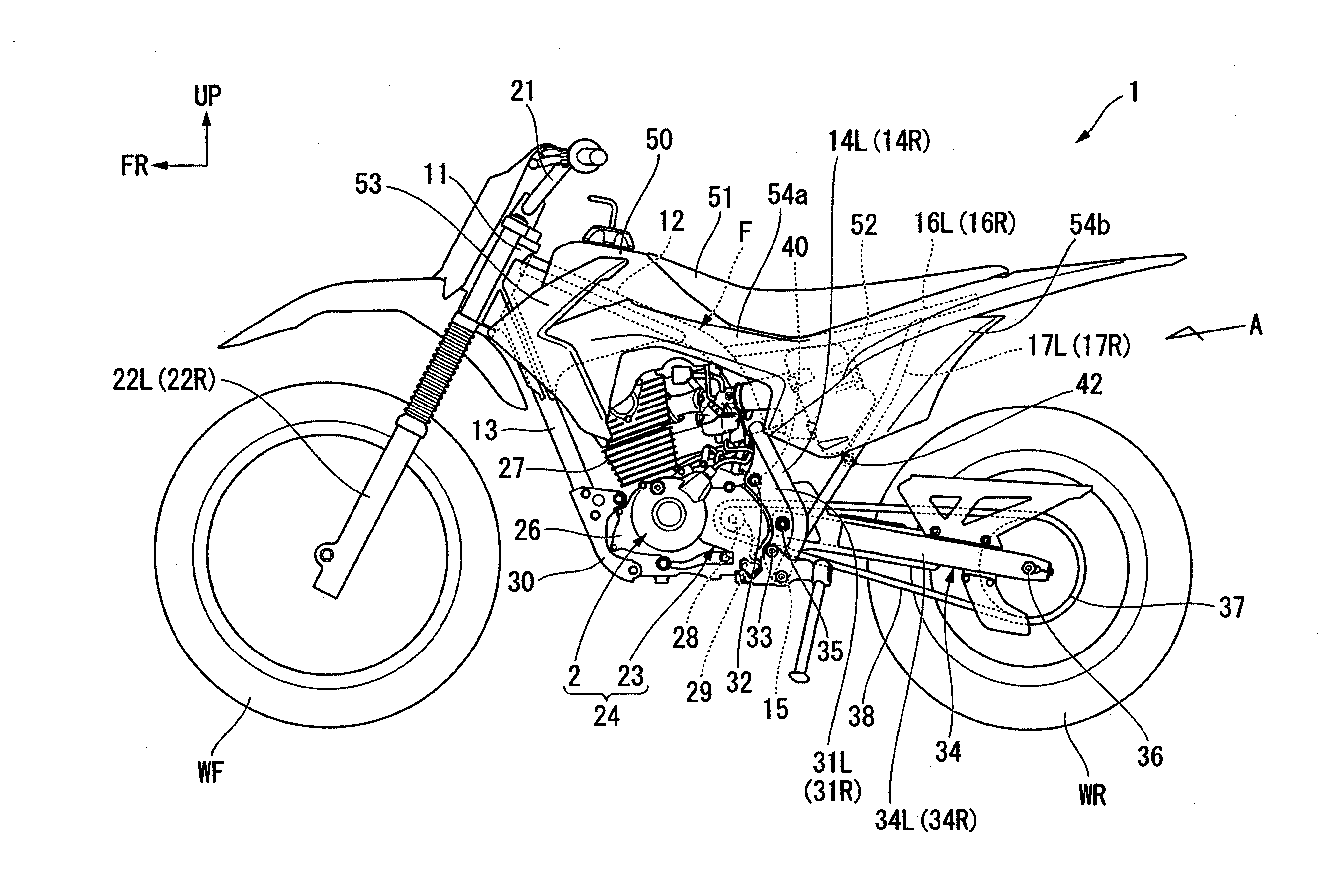 Chain drive for saddle-ride type vehicle
