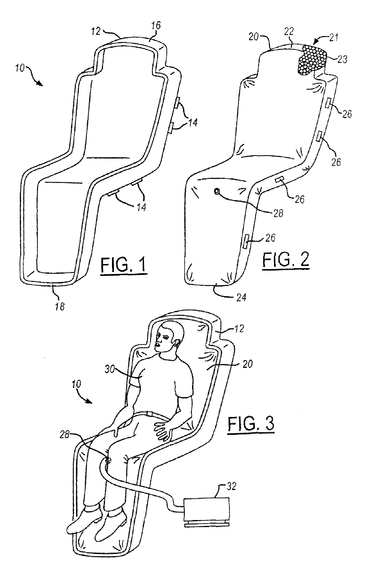 Composite shell spacecraft seat