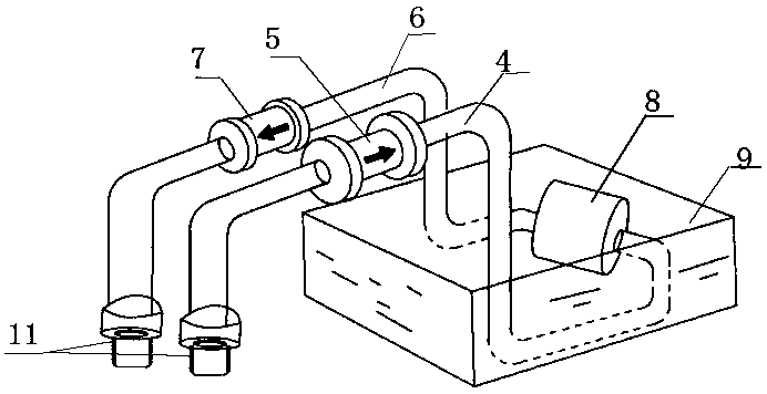 Motor-independent cooling loop system and manufacturing method