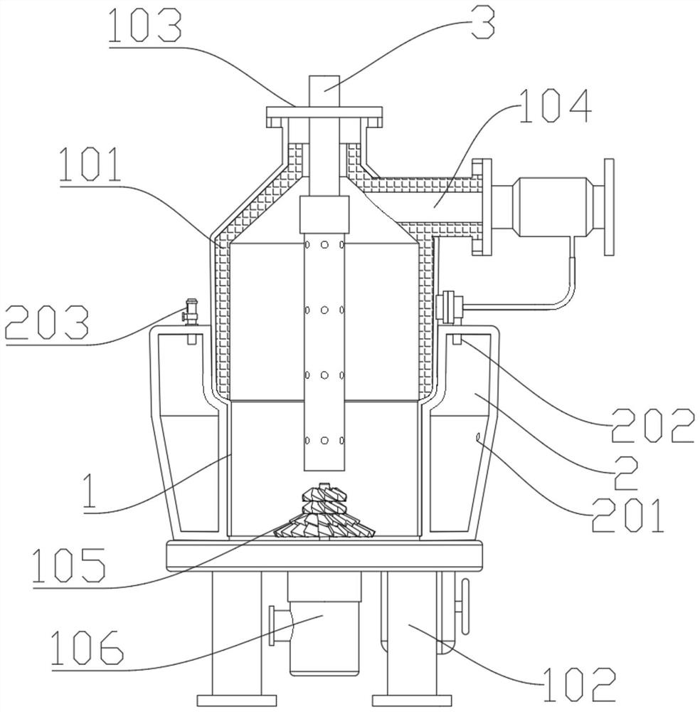 Gasification furnace baking device capable of automatically adjusting temperature