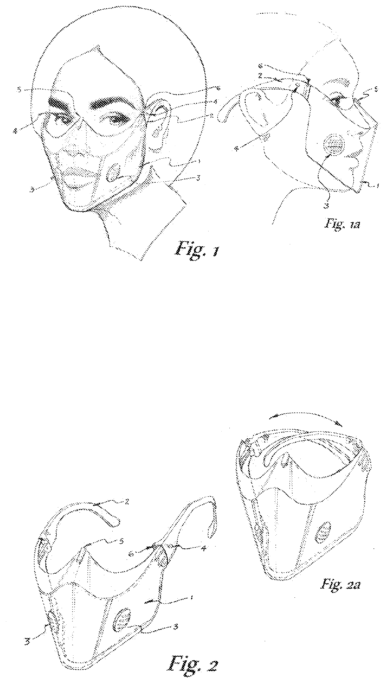 Transparent face mask with optional temperature monitoring device and optional detachable eye protection