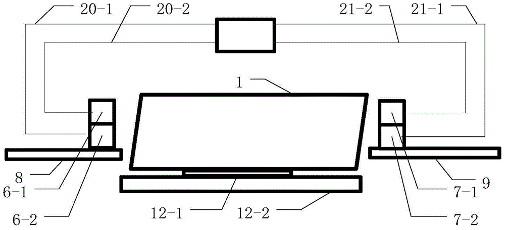 Device and method for non-contact detection of size and angle of large-size laser neodymium glass wrapping