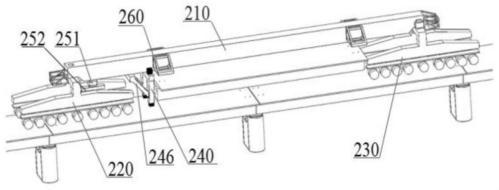 The method of installing the guide beam machine in the beam erection station