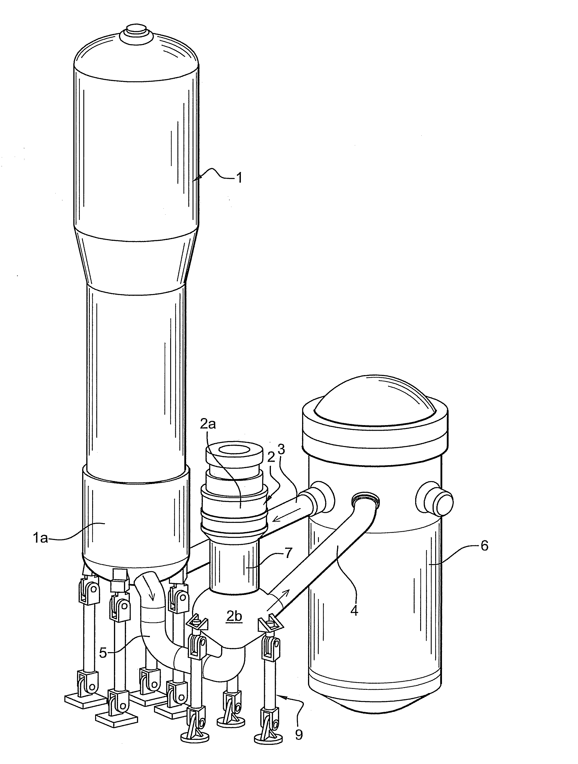 Motor stand of a primary motor-driven pump unit of a pressurized water nuclear reactor
