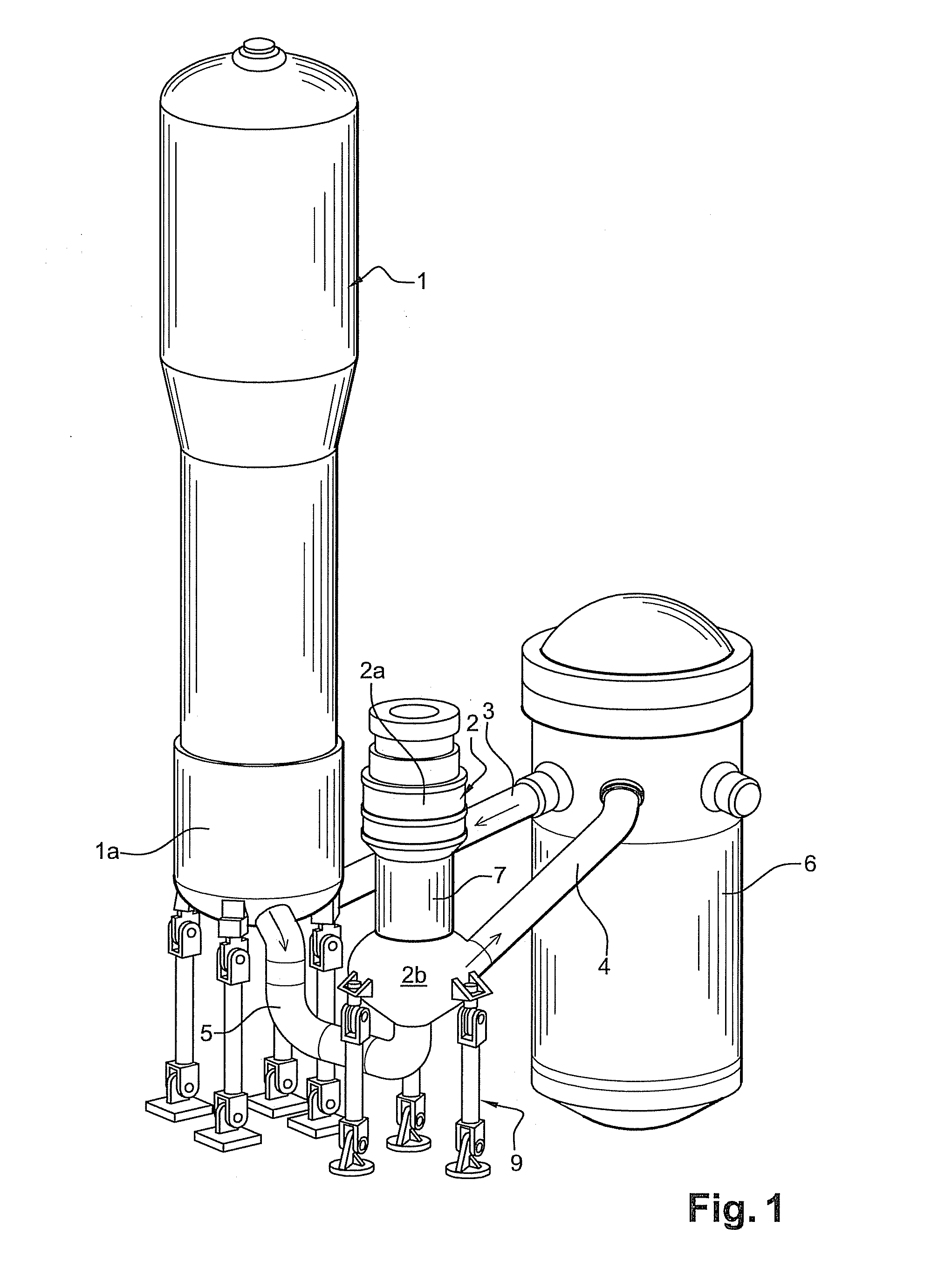 Motor stand of a primary motor-driven pump unit of a pressurized water nuclear reactor