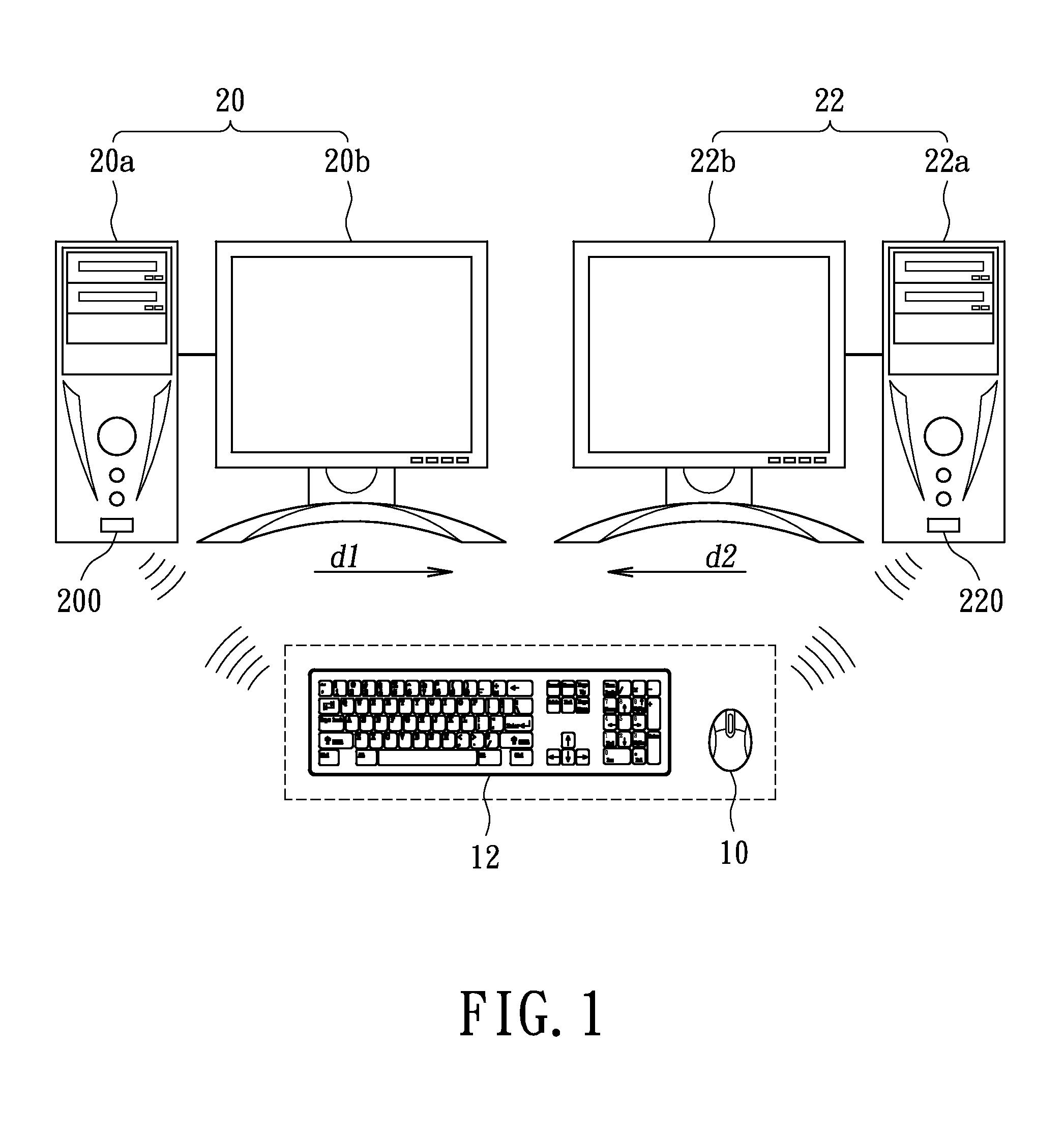 Input device for controlling multiple computers and the controlling method thereof