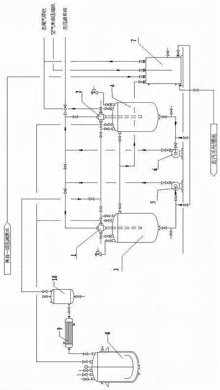 Double-circulation spraying type arsenic removal method and equipment for sulfuric acid industry