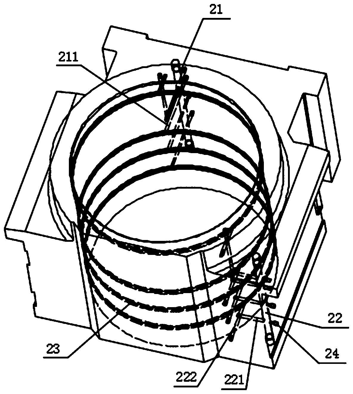 Roller bearing assembly structure